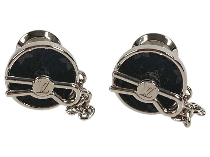Gemelos Pinlock Monogram Eclipse Louis Vuitton Negro Plata
