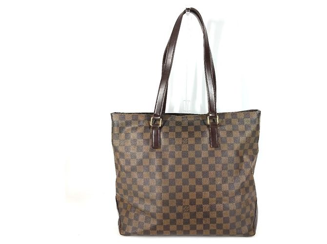 Borsa tote Damier Cabas Mezzo Louis Vuitton Marrone Damier ebene