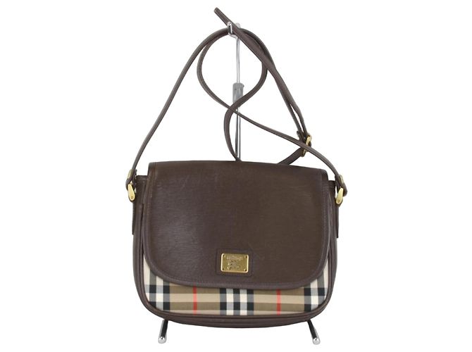 Borsa a Spalla Burberry Nova Check Shadow Horse Marrone