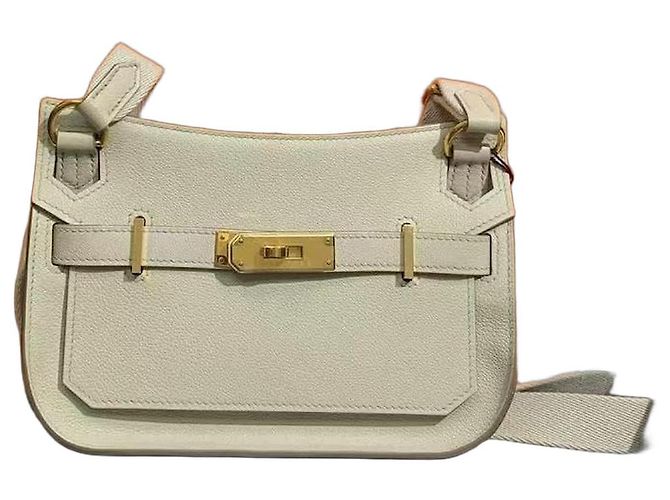 Hermès Jypsiere Mini Zementgrau Evercolor Leder