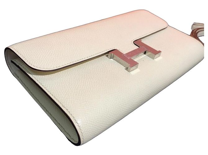 Hermès Constance to go em couro Epsom branco