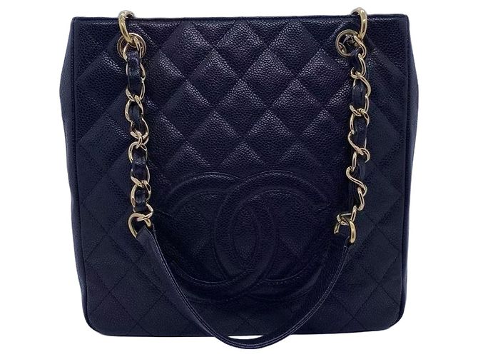 Bolso Shopping Chanel PST Negro y Dorado