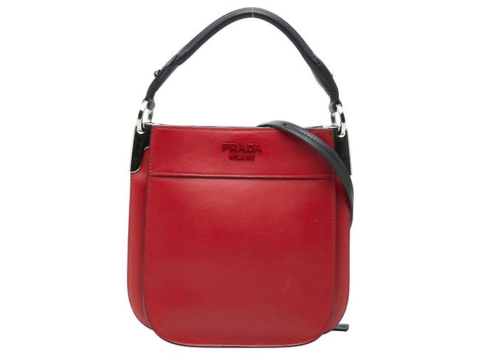 Prada Maggit rote Lederhandtasche
