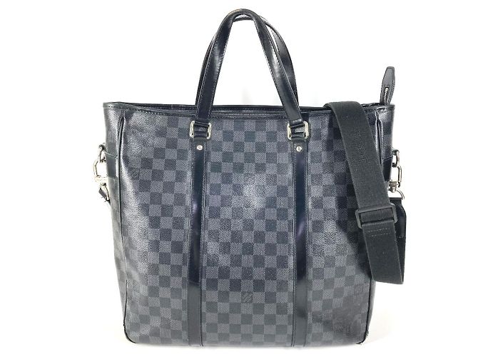 Borsa Tote Tadao Damier Graphite Louis Vuitton Nero