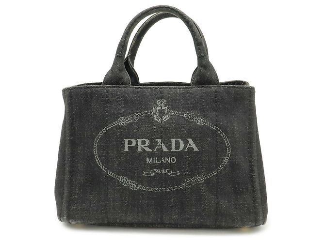 Prada Canapa Tote Tasche Schwarz