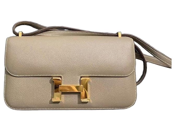 Hermès Constance Horizontale Gris Éléphant Cuir Epsom Boucle Dorée