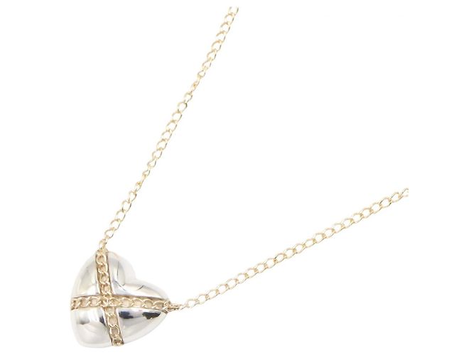 Collar Corazón Cruzado Tiffany & Co. Plata Dorado