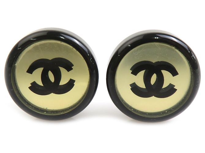 Orecchini a clip neri e argento Chanel Nero 