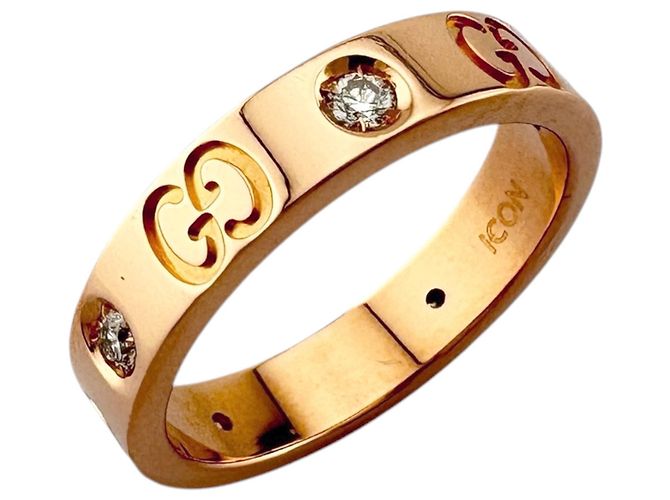 Anello Icon Diamond di Gucci D'oro