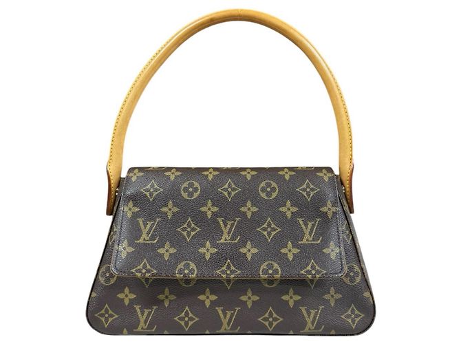 Sac à main Mini Looping Monogram Louis Vuitton Marron