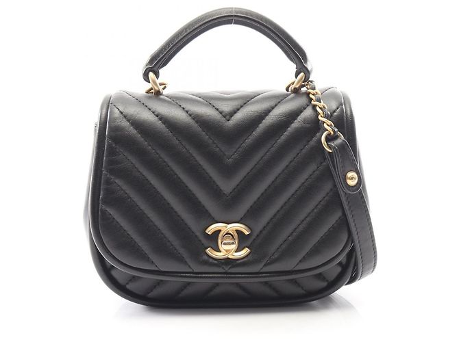 Timeless Borsa Chanel Chevron V-Stitch Nero