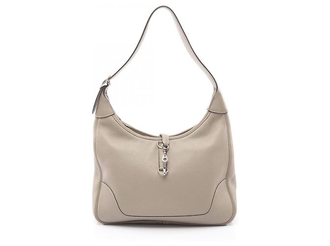 Bolsa de Ombro Hermès Trim 31 Bege