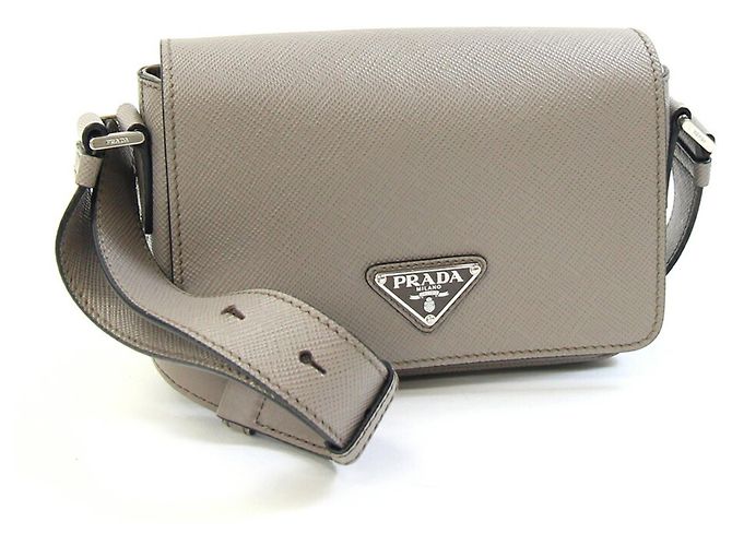 Borsa a Spalla Saffiano Prada Grigio