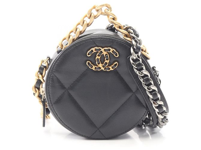 Borsa a mano Chanel 19 Matelassé con hardware combinato Nero