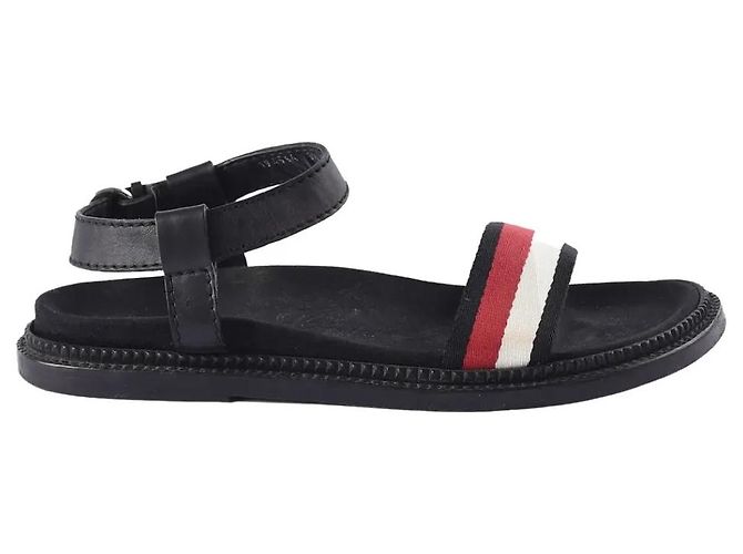 Sandali Gucci Web in tela nera Nero