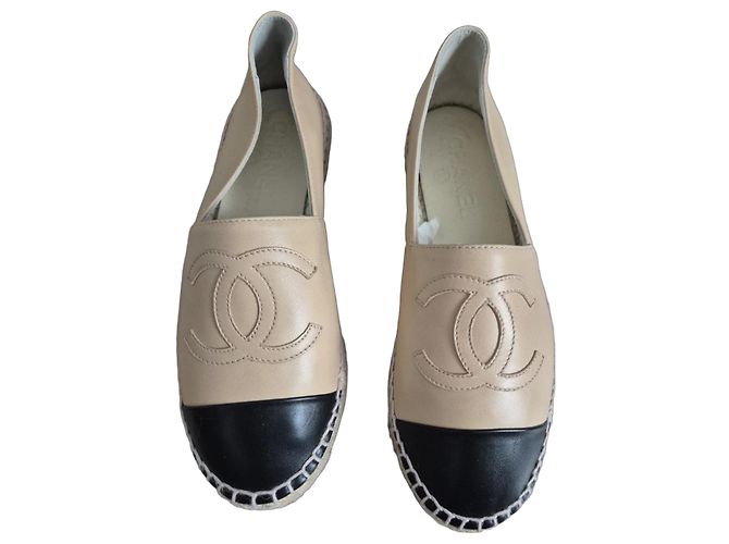 Chanel Espadrilles Beige Leder 36