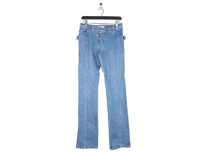 Dior by Galliano SS03 Flared Boot Cut Bondage Denim Jeans
