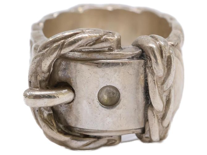 Hermès Hermes Diane Band Ring Silvery