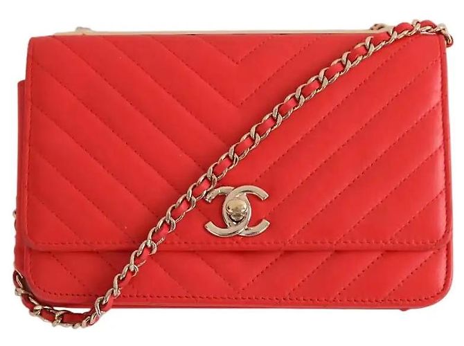 Chanel Mini sac Trendy CC Wallet on Chain orange