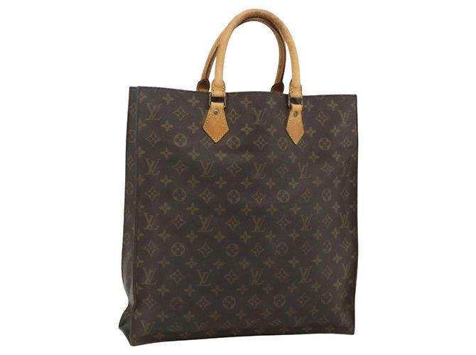 LOUIS VUITTON Monogram Sac Plat Handtasche M51140 LV Auth bs34613 Monogramm