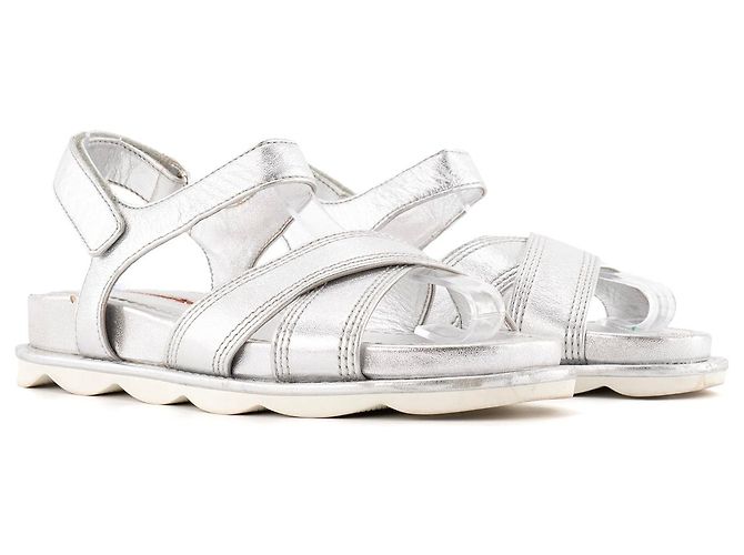 PRADA - Prada Sandalen aus silbernem Leder (T35)