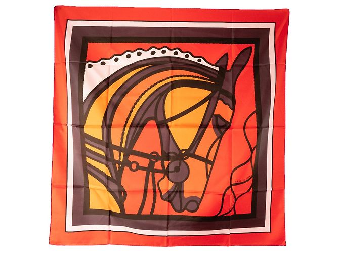 HERMÈS - 90 cm Double-Faced Evening Scarf Pop Hermès in Multicolored Silk Multiple colors