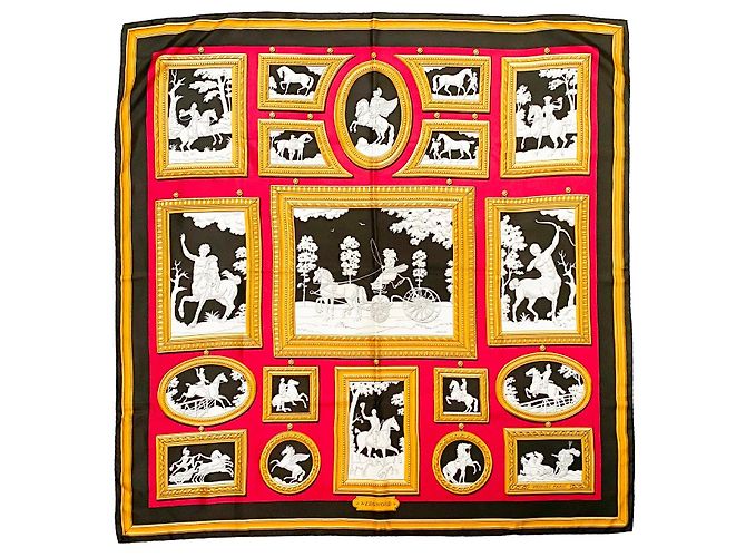 HERMÈS - Sciarpa in seta multicolore Wedgwood Hermès 90 cm