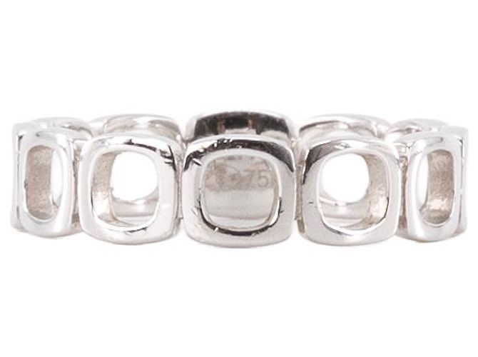 DINH VAN - Anello Impressione Domino in Oro Bianco (T50) Argento