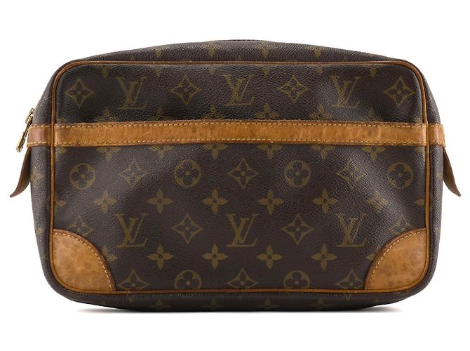 LOUIS VUITTON - Compiegne Pouch Louis Vuitton in vintage monogram coated canvas Brown