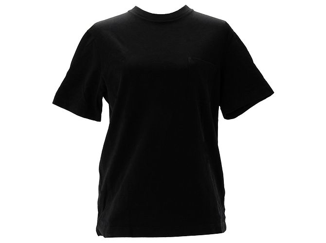 HERMÈS - Camiseta bordada H Hermès em algodão preto (M)