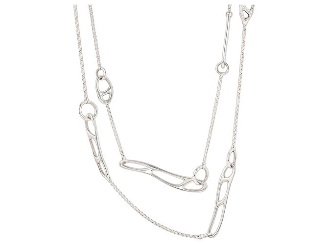 HERMÈS - Colar Chain d'Âncora Punk Hermès em prata 