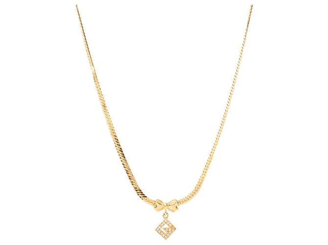 GIVENCHY - Collar de eslabones planos Givenchy en metal dorado