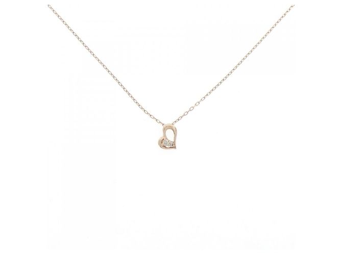 Autre Marque Colar de diamante em ouro rosa K10