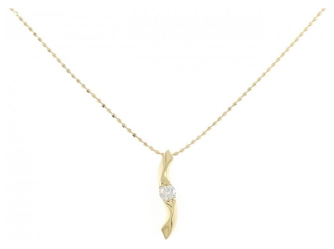 Autre Marque Collar de diamante Au750 Dorado