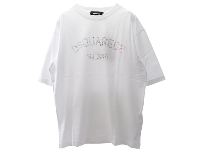 Top de algodón Dsquared2 Blanco 
