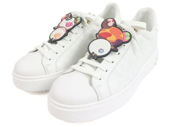 Baskets Monogram Panda Timeout Takashi Murakami de Louis Vuitton Blanc