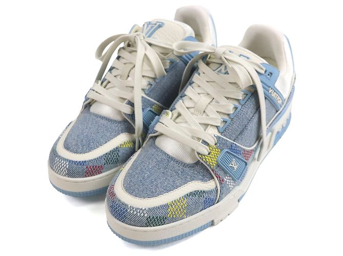 Louis Vuitton Trainer Low Cut Sneakers Blau Hellblau
