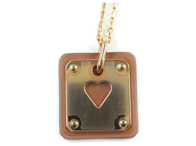 Collier en forme de cœur Asdukur d'Hermès Rose 