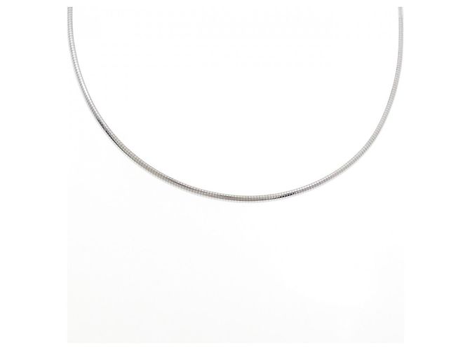 Autre Marque Collar de Oro Blanco K14 Plata