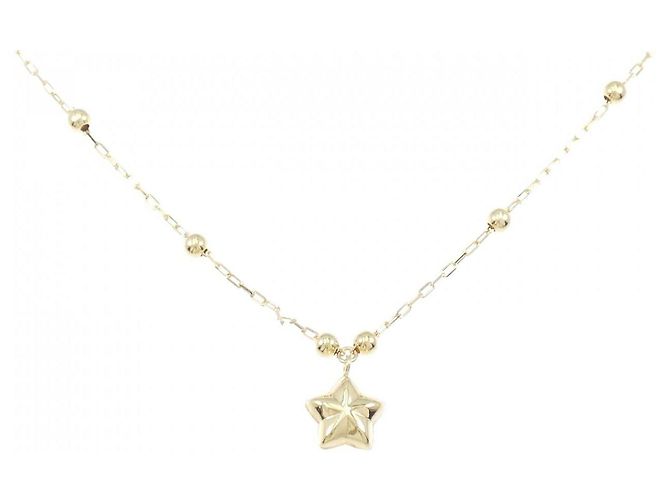 Autre Marque Colar Star em Au750 Dourado
