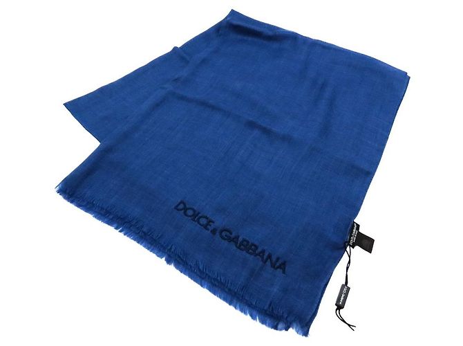 Dolce & Gabbana Cachecol de cashmere Dolce&Gabbana GQ241E Azul