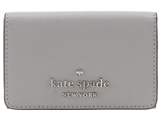 Kate Spade Staci Colorblock PVC Key Case Grey