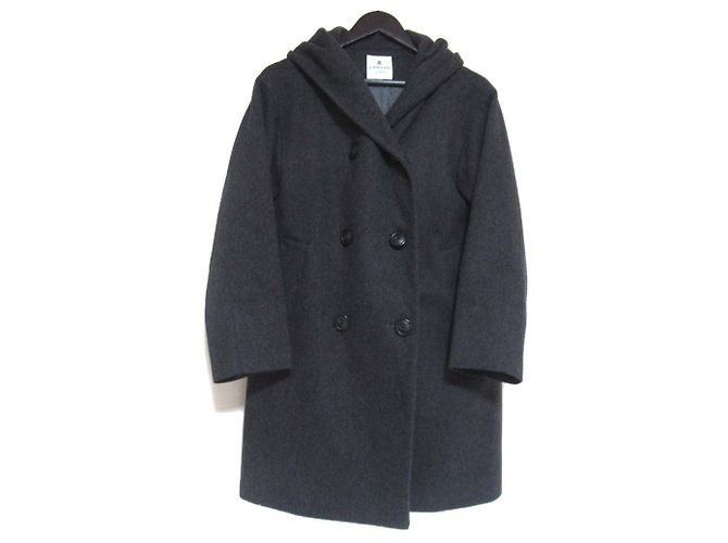 Casaco de Lã LANVIN em Azul Marrom Cinza antracite