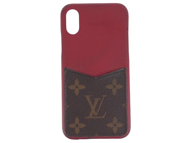 Louis Vuitton Bumper Monogram Phone Case Brown Red