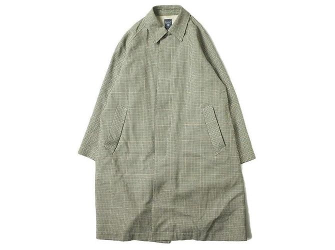 Autre Marque ORCIVAL Glen Plaid Wool Coat Beige