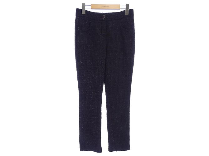 Calça Chanel P44721V32938 Preto Roxo