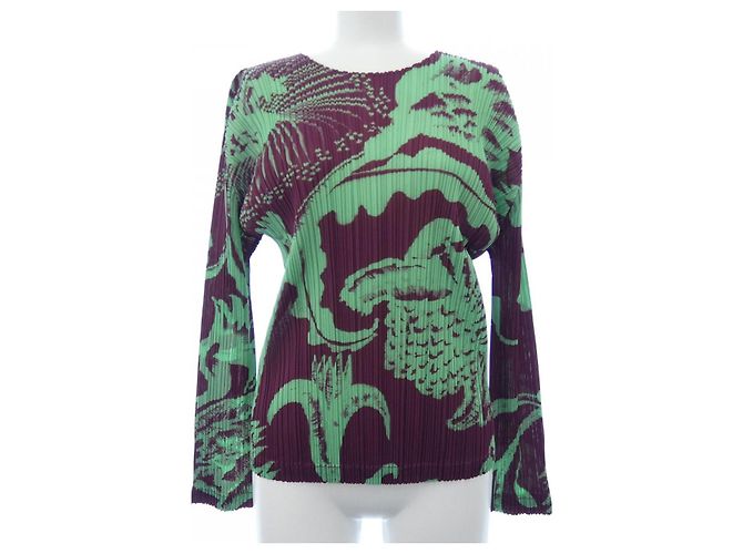 Top Pleats Please Issey Miyake Rosso Verde