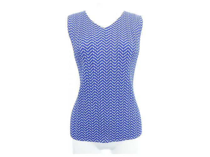 Issey Miyake Top Pleats Please Blu