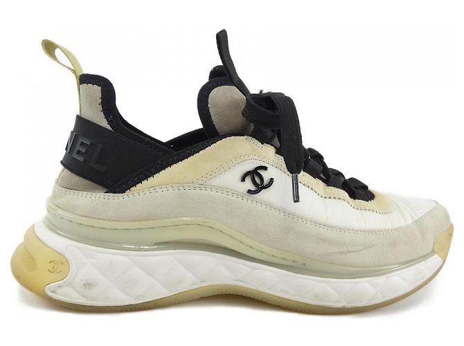 Chanel G35618 Sneakers Braun Weiß Beige