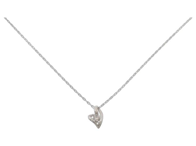 Autre Marque Collana a Cuore in Diamanti e Platino Argento